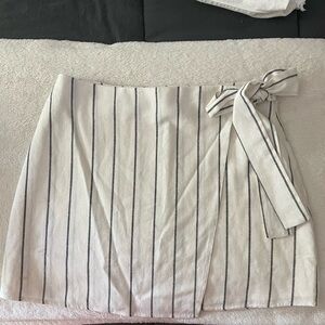 Striped linen forever 21 mini skirt